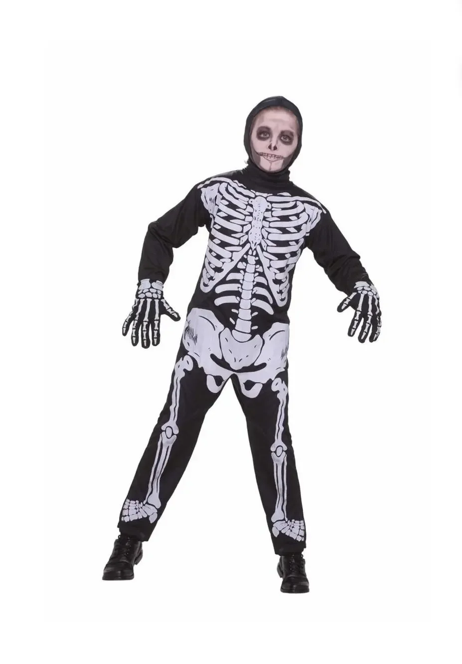NEW! Celebrate It Childrens Skeleton Halloween Costume Boys Size M 8